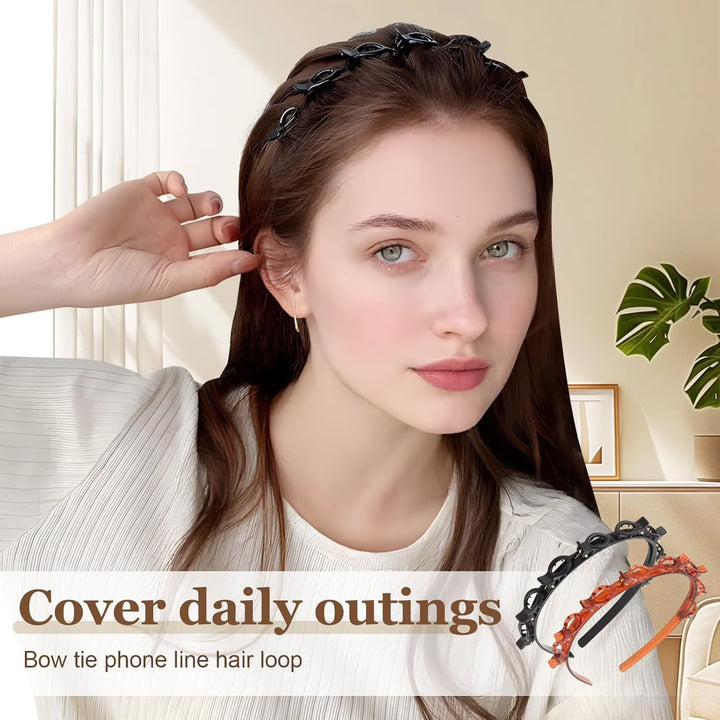 Hollow-out woven headband/bangs hair clip