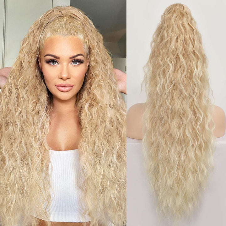Fluffy wig clip-in ponytail