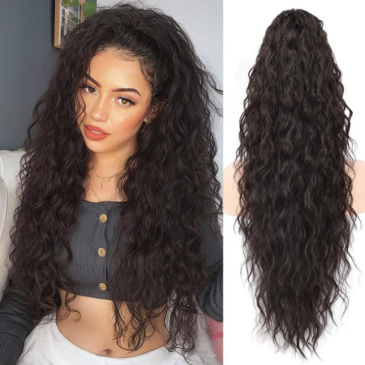 Fluffy wig clip-in ponytail