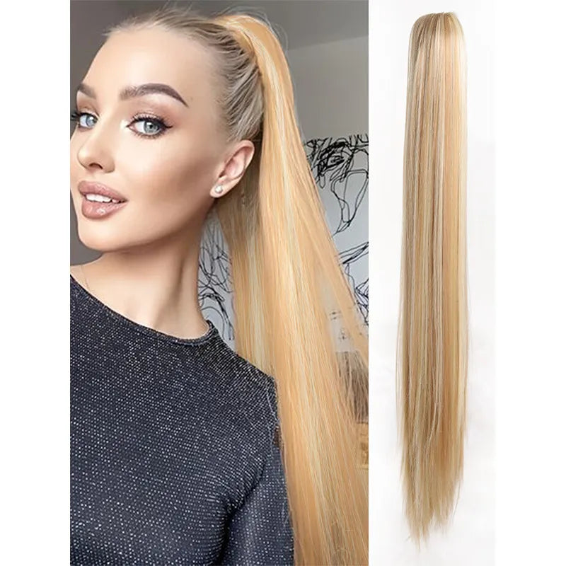 Fluffy wig clip-in ponytail