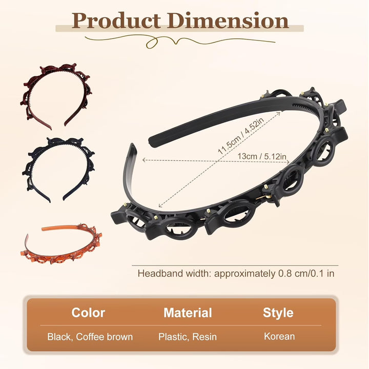 Hollow-out woven headband/bangs hair clip