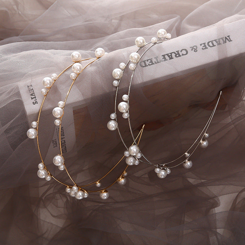 Double Row Pearl Hairband