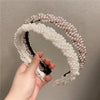 Wide Side Pearl Twist Braid Hairband